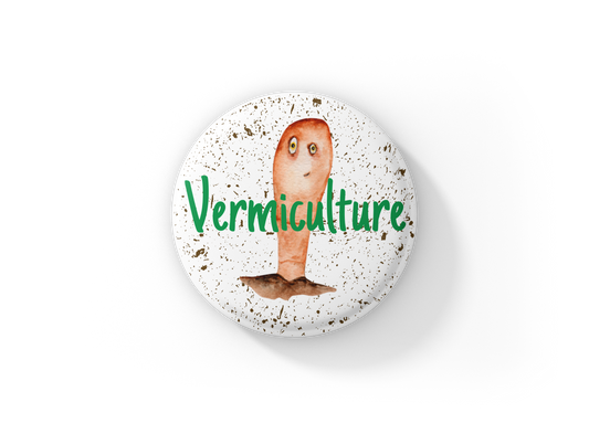 Vermiculture Pin Back Button