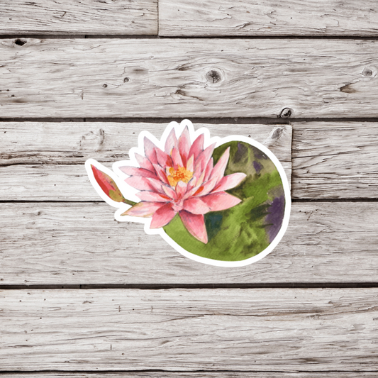 Water Lily Sticker or Magnet