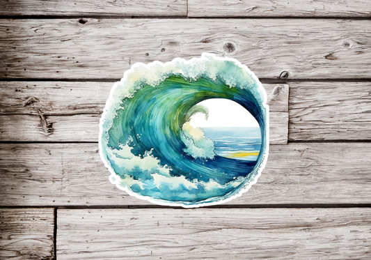 Waves Sticker or Magnet