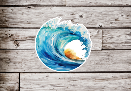 Waves Sticker or Magnet