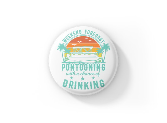 Pontoon Boat Pin Back Button