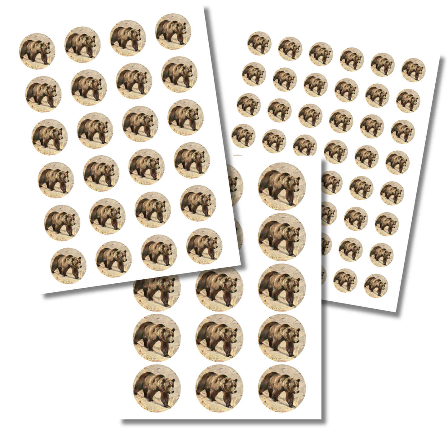 Bear Circle Sticker Sheet