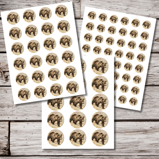 Bear Circle Sticker Sheet