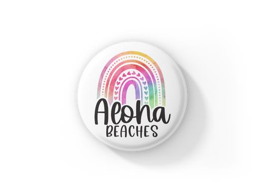 Aloha Beaches Pin Back Button
