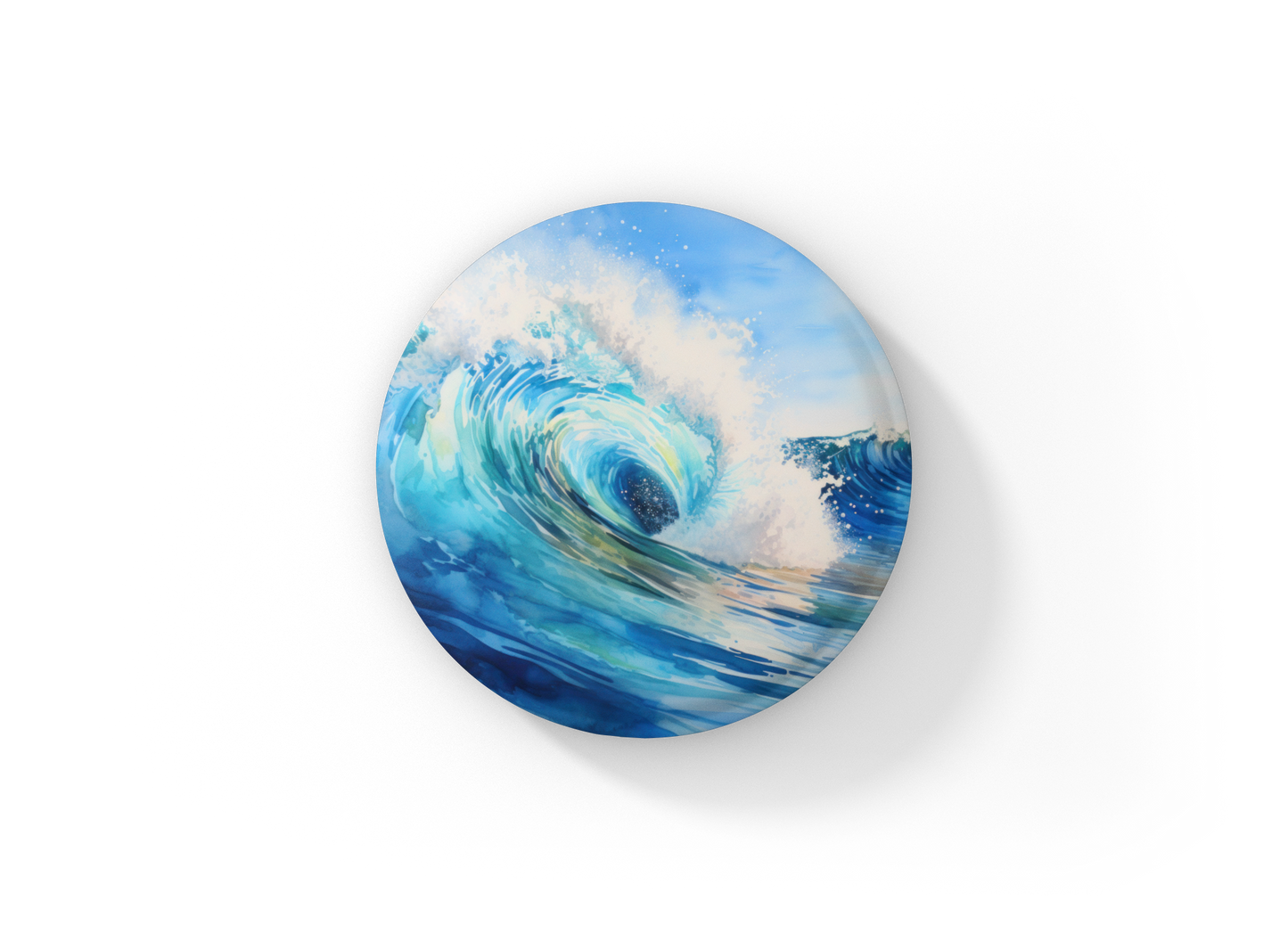 Wave 3 Pin Back Button, Magnet