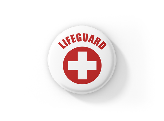 Lifeguard Pin Back Button, Magnet