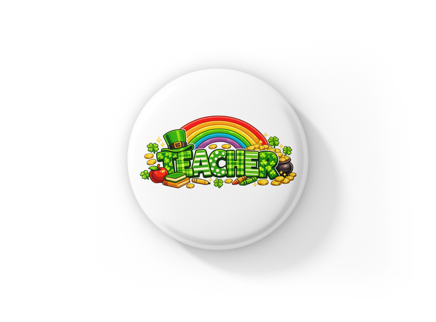 Teacher Pin Back Button, Magnet