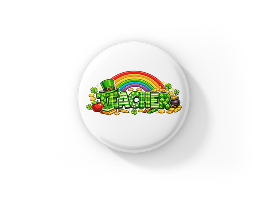 Teacher Pin Back Button, Magnet