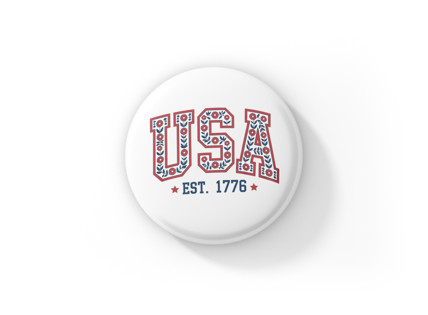 USA Pin Back Button, Magnet