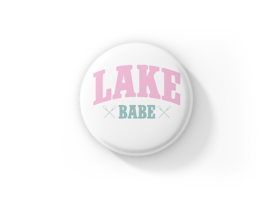Lake Babe Pin Back Button, Magnet