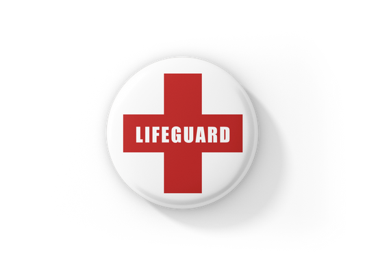 Lifeguard Pin Back Button, Magnet