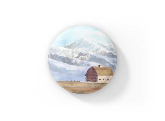 Barn Pin Back Button, Magnet, Keychain