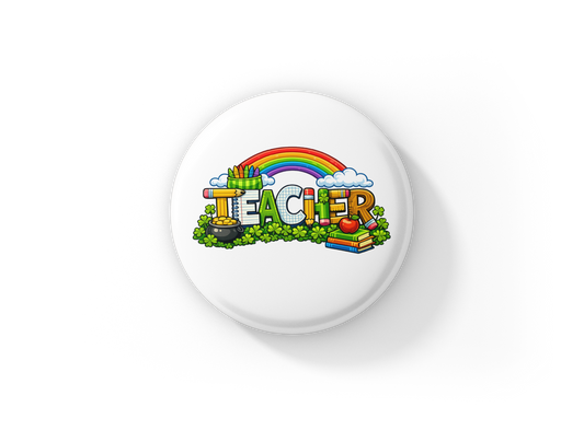Teacher Pin Back Button, Magnet