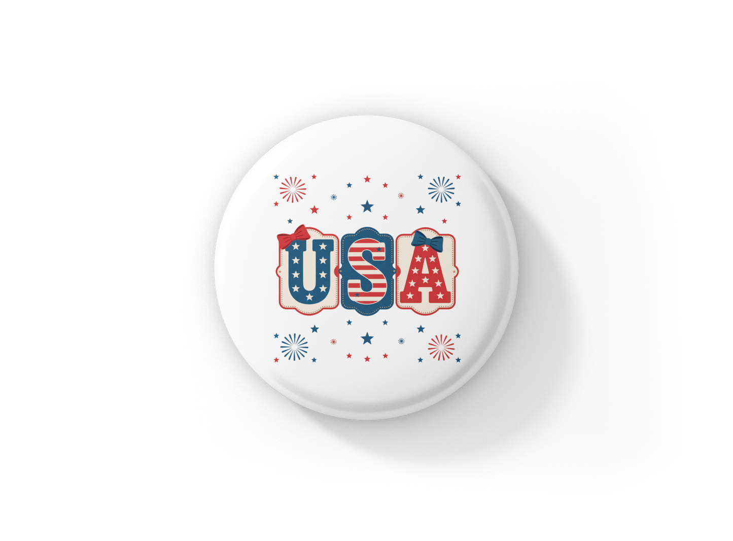 USA Pin Back Button, Magnet