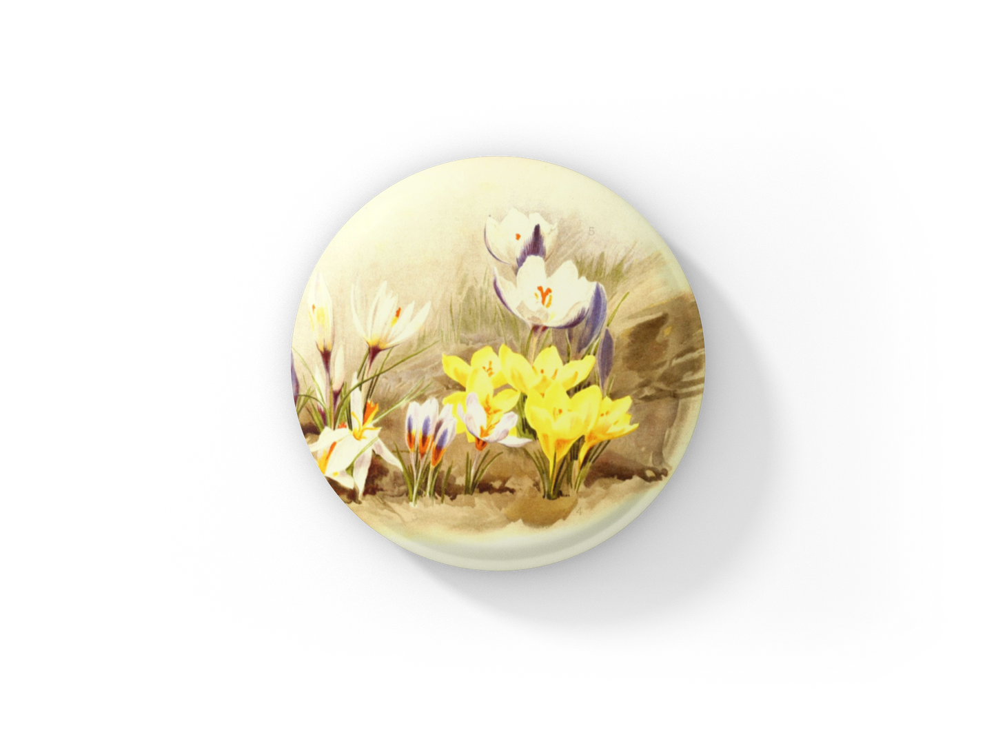 Spring Flowers Pin Back Button
