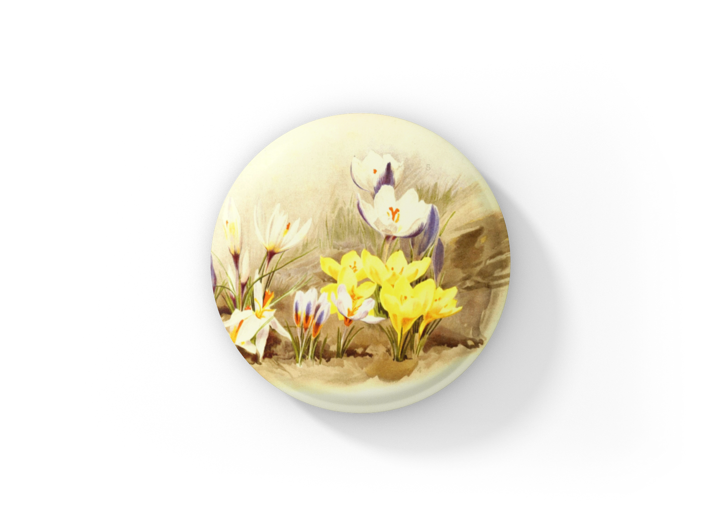 Spring Flowers Pin Back Button, Magnet, Keychain