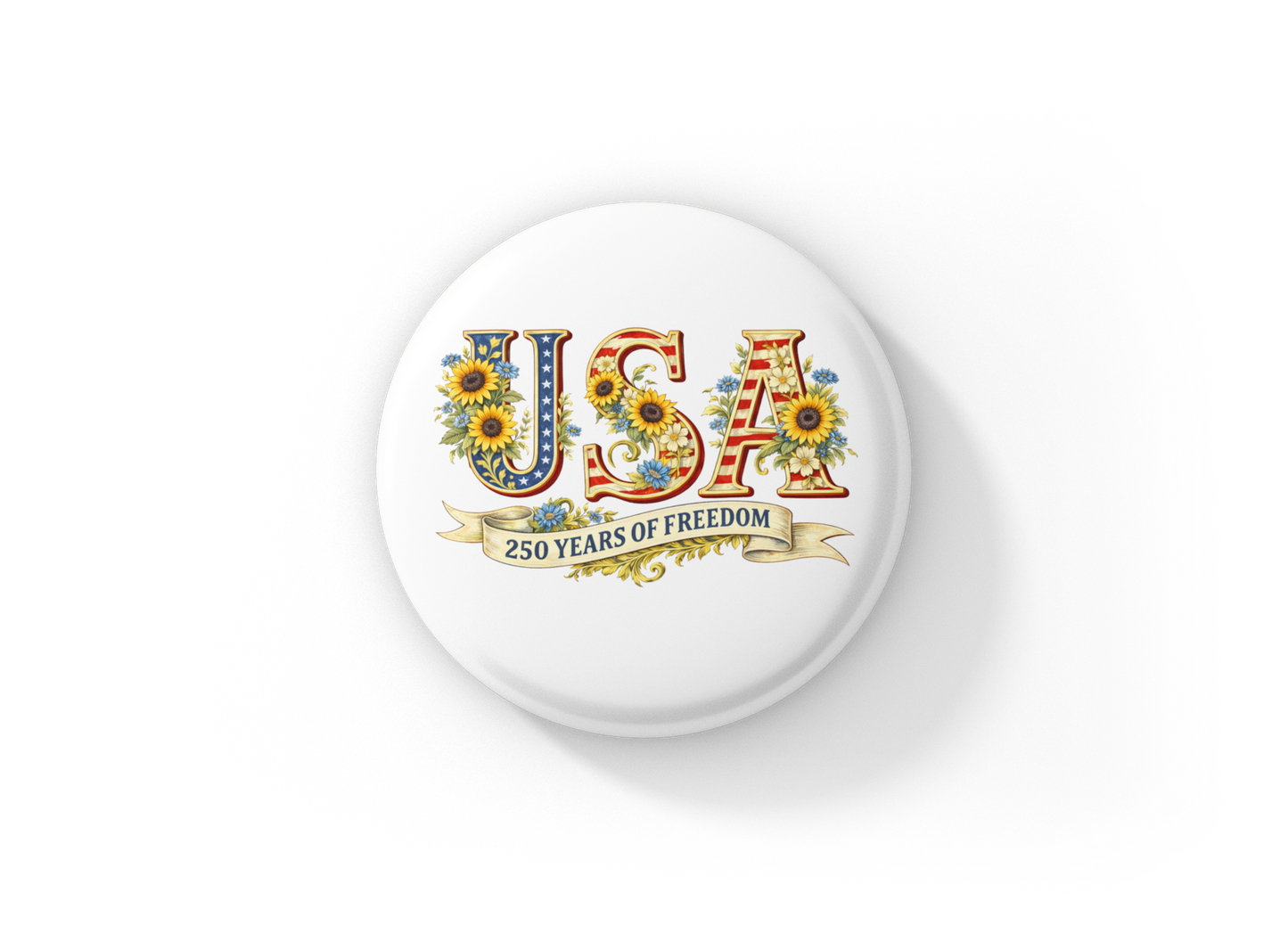 USA Pin Back Button, Magnet