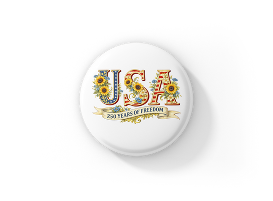 USA Pin Back Button, Magnet