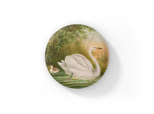 Swan Pin Back Button