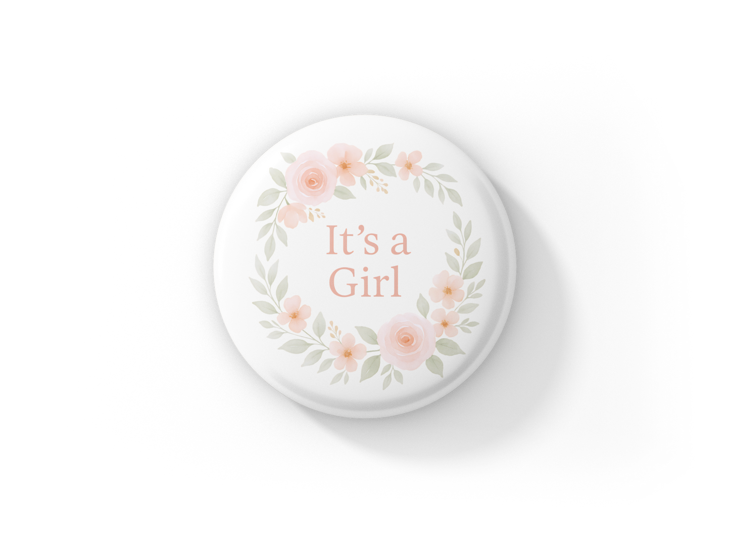It's A Girl Pin Back Button, Magnet