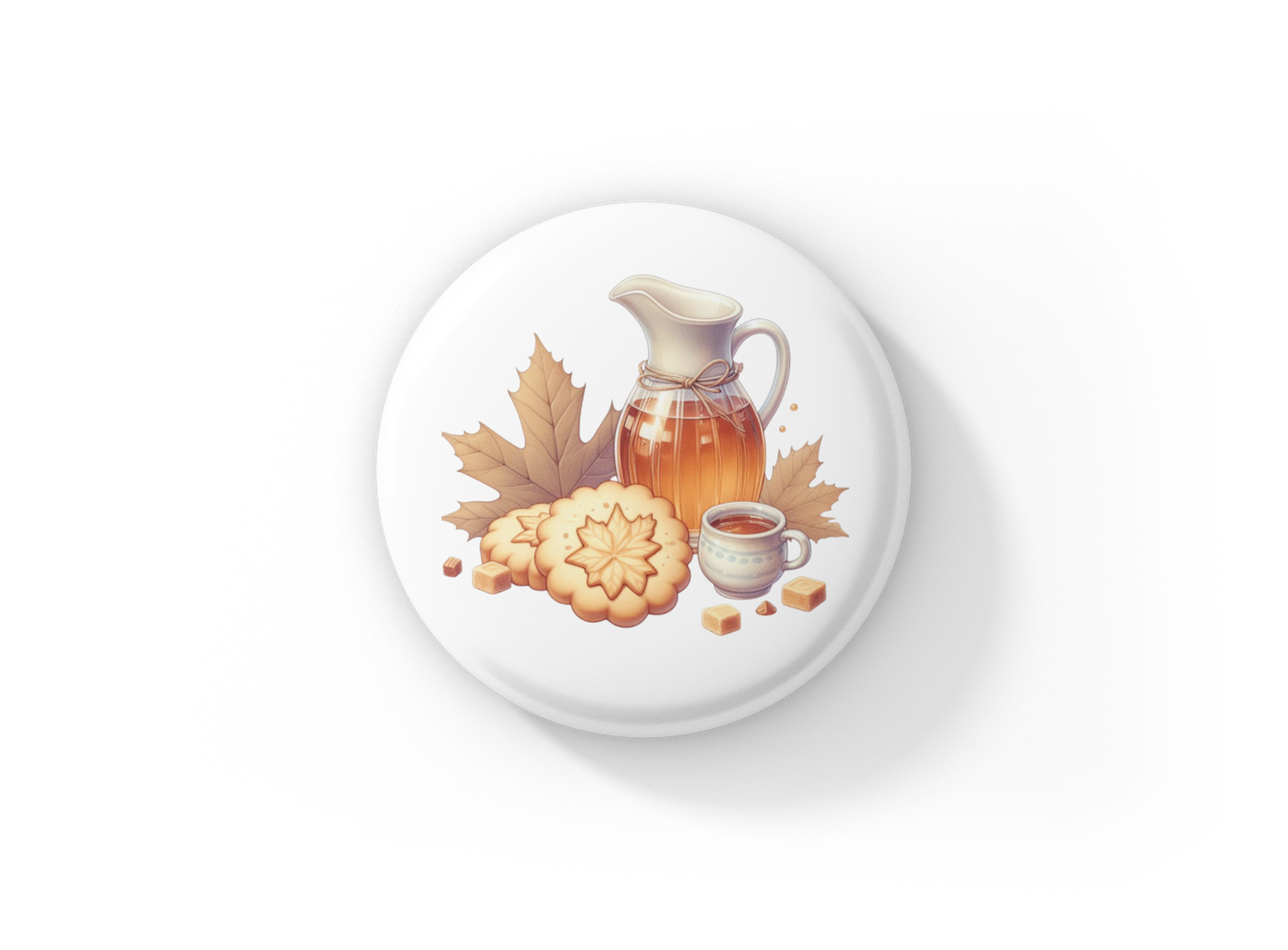 Maple Candy Pin Back Button, Magnet