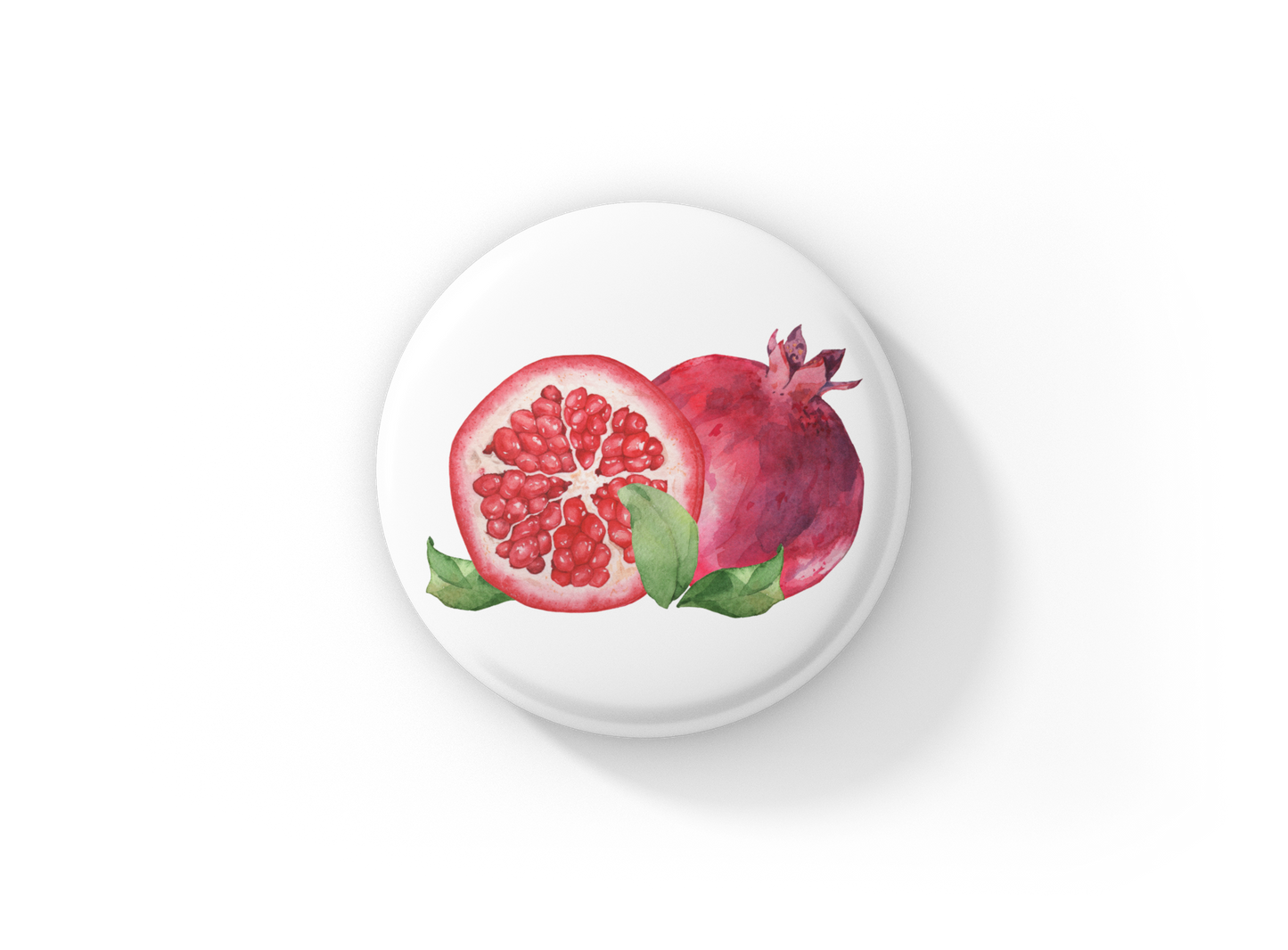 Pomegranate Pin Back Button, Magnet