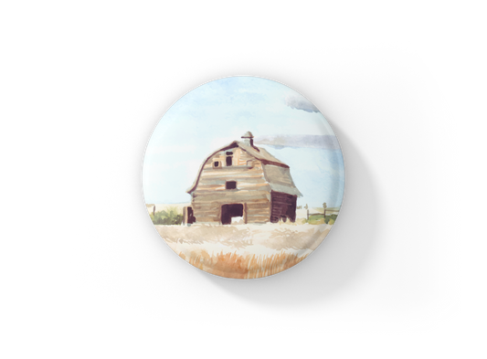 Barn Pin Back Button, Magnet, Keychain