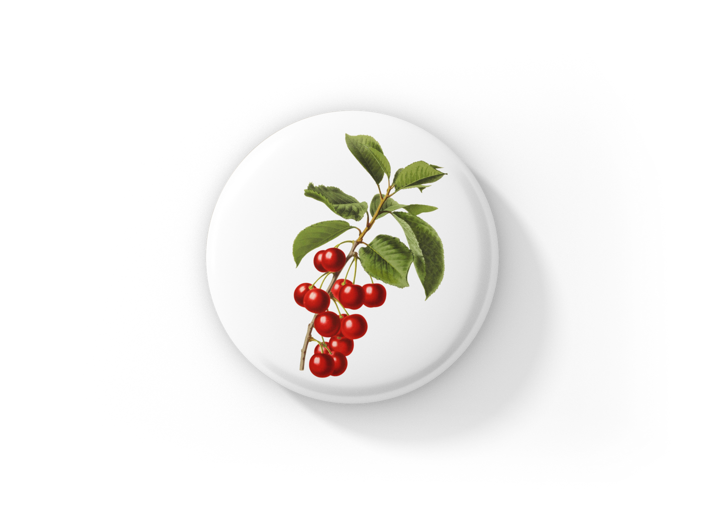 Cherry Pin Back Button, Magnet, Keychain