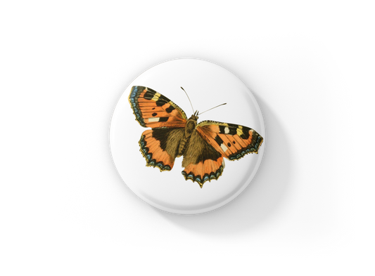 Butterfly Pin Back Button, Magnet, Keychain