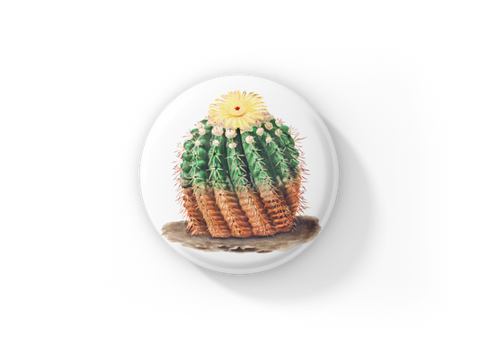 Cactus Pin Back Button, Magnet, Keychain