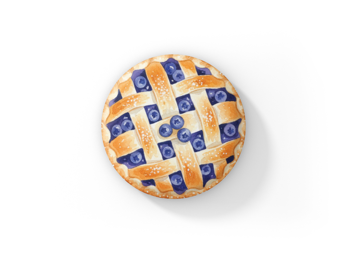 Blueberry Pie Pin Back Button, Magnet
