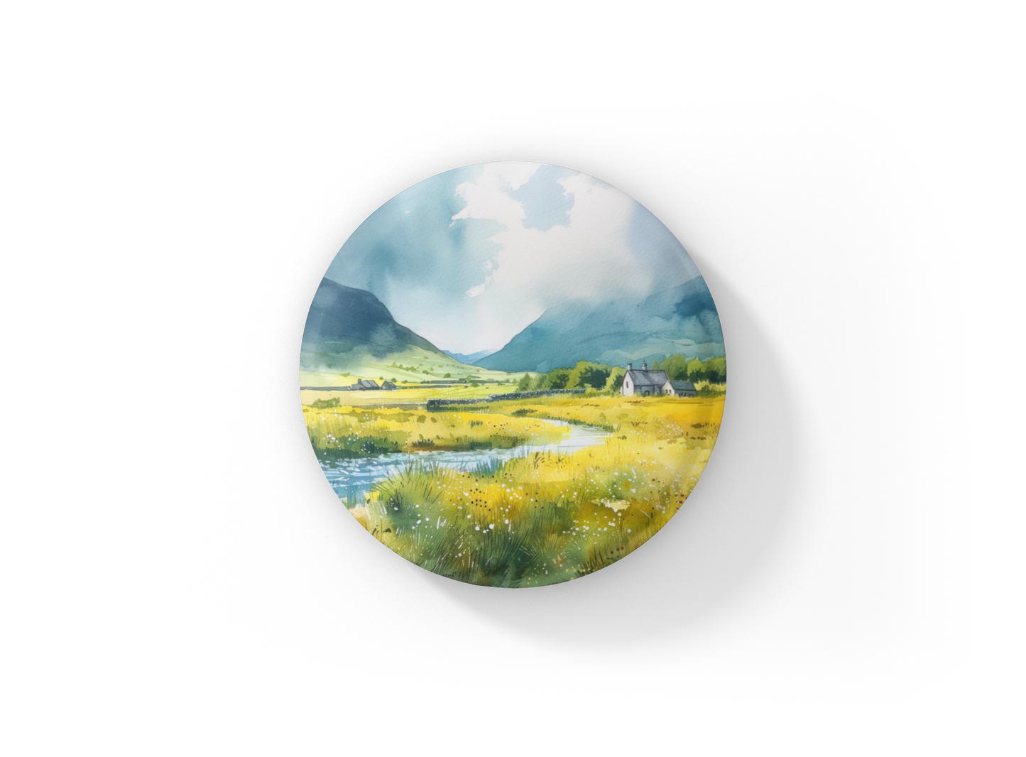 Irish Landscape 1 Pin Pin Back Button, Magnet, Keychain