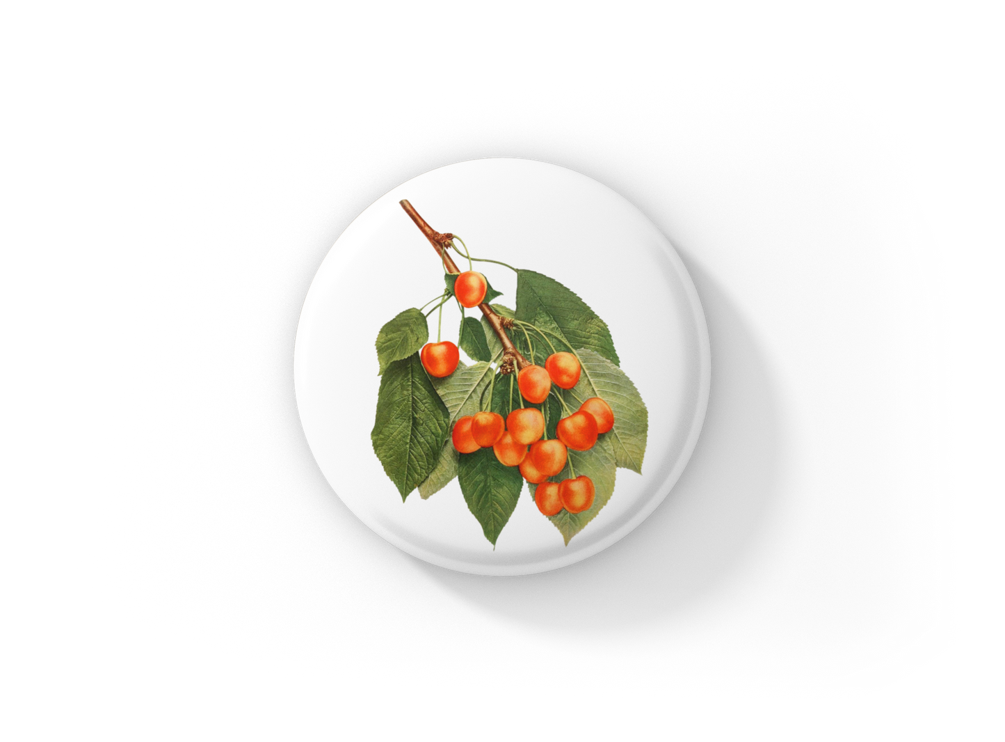 Cherry Pin Back Button, Magnet, Keychain