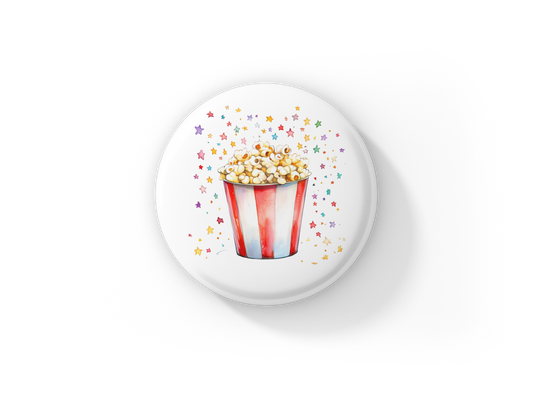 Popcorn Stars Pin Back Button, Magnet
