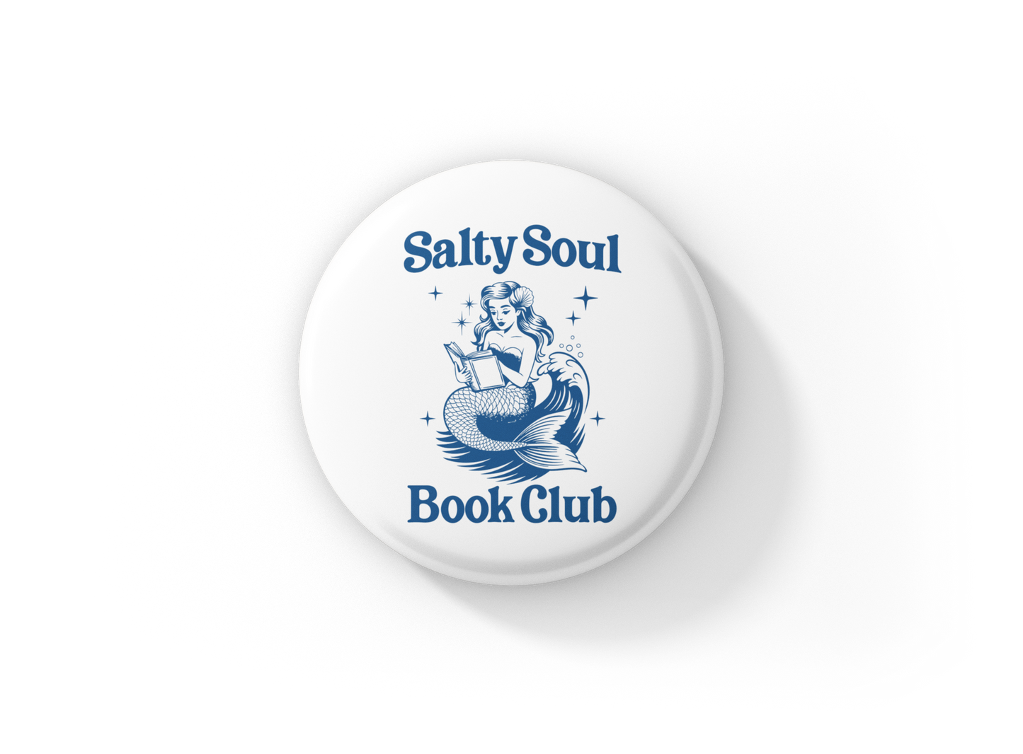 Salty Soul Book Club Pin Back Button, Magnet