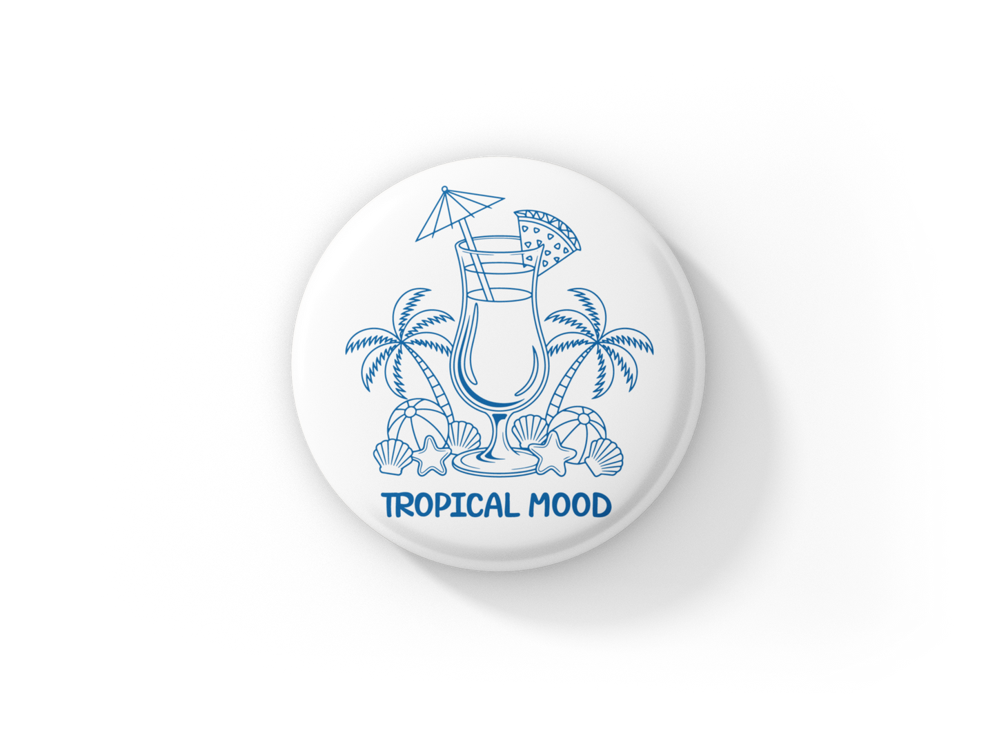 Tropical Mood Pin Back Button, Magnet