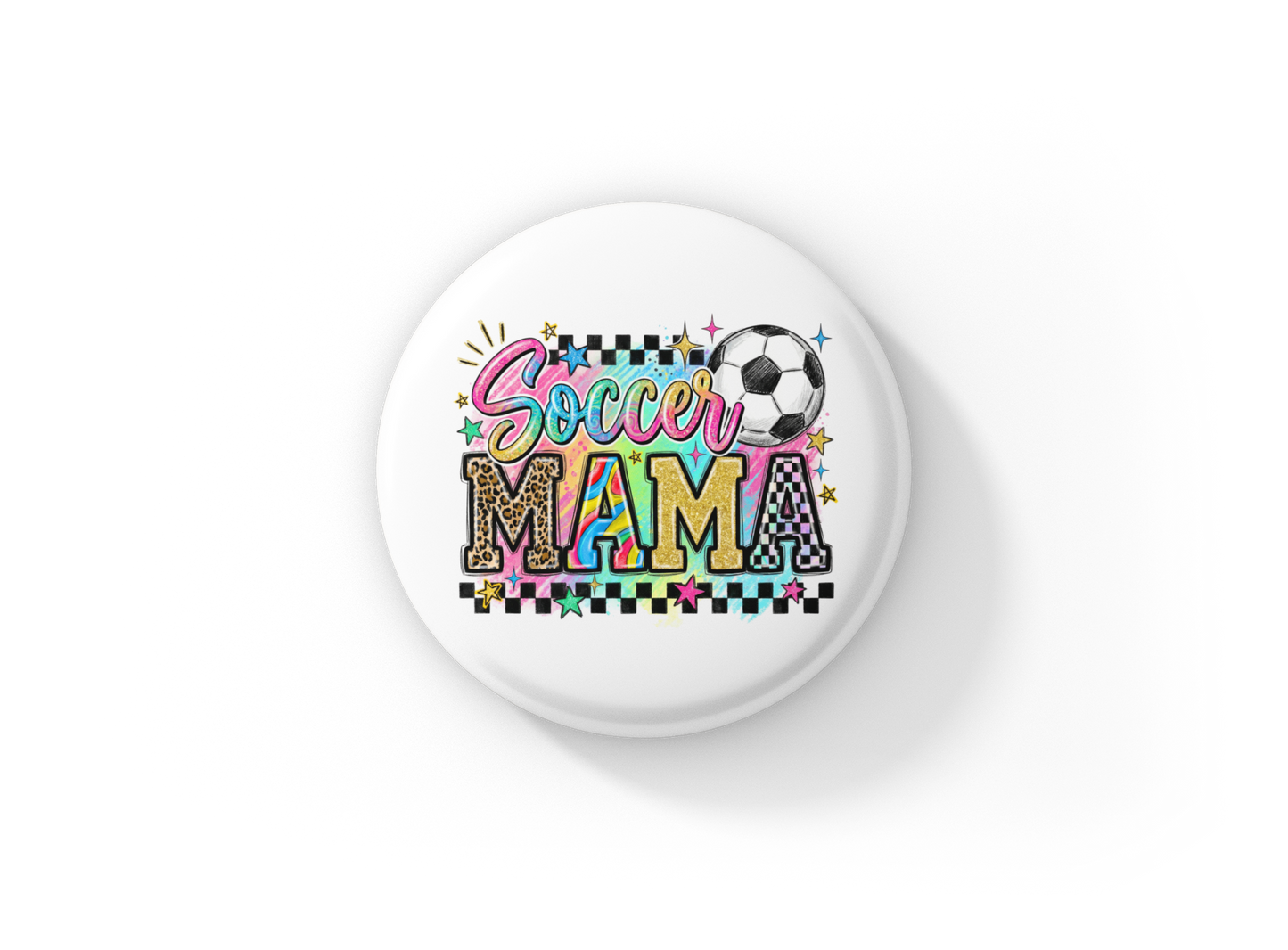 Soccer Mama Pin Back Button, Magnet
