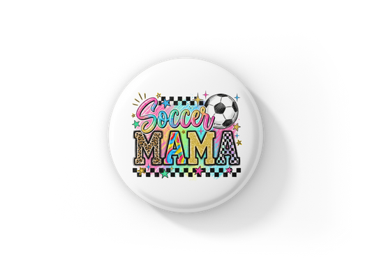 Soccer Mama Pin Back Button, Magnet