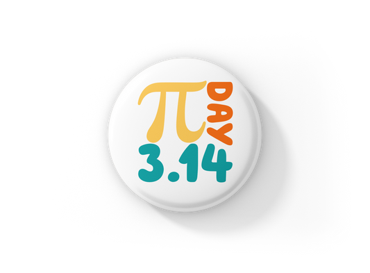 Pi Day 3.14 Pin Back Button, Magnet