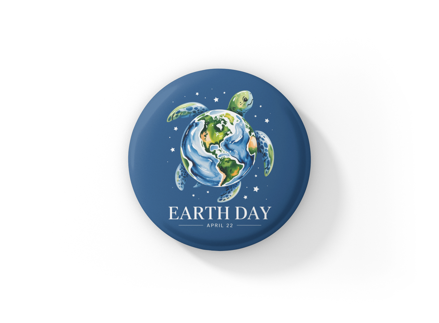 Earth Day April 22 Pin Back Button, Magnet