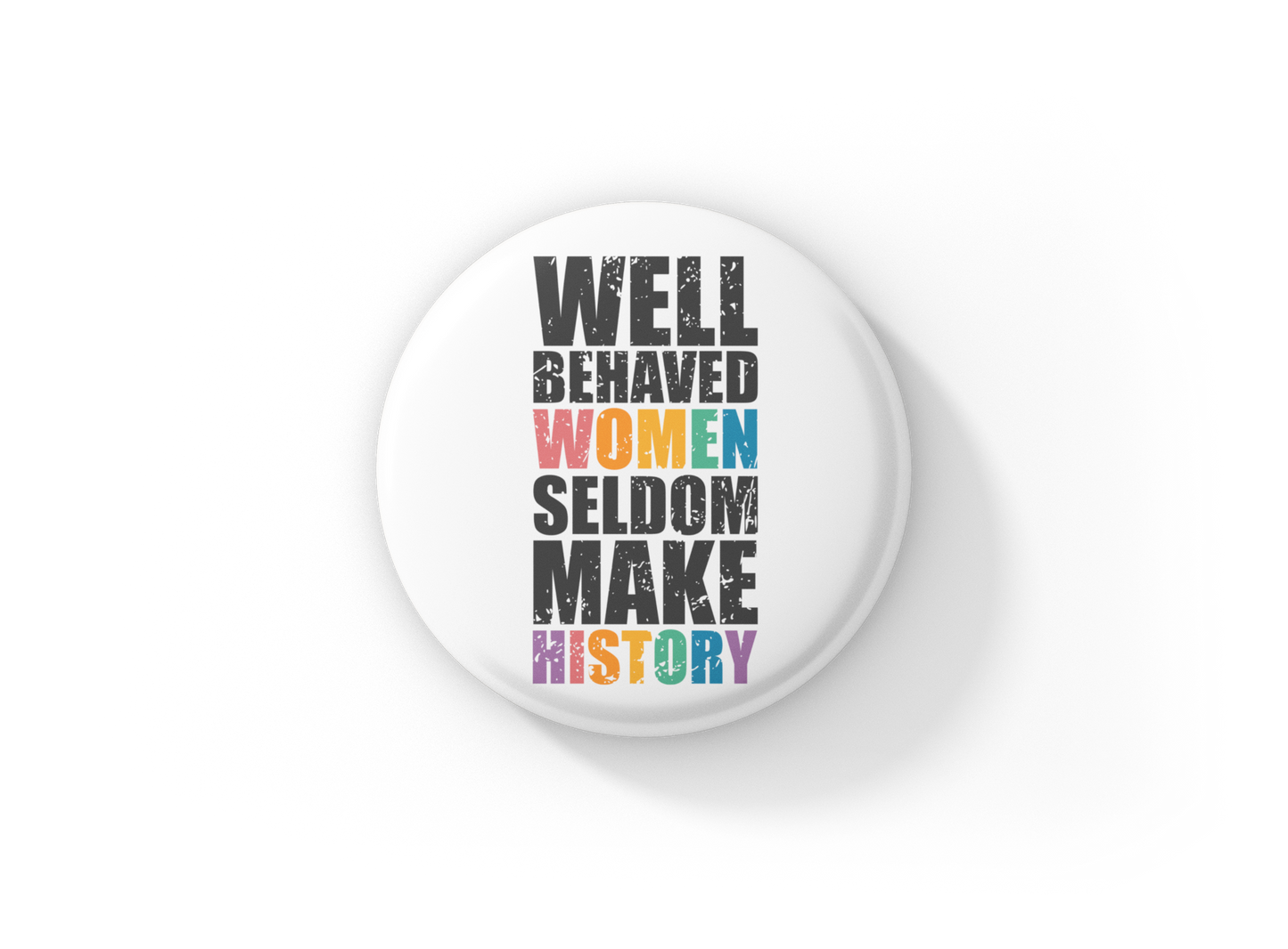 Well Behaved Women Pin Back Button, Magnet