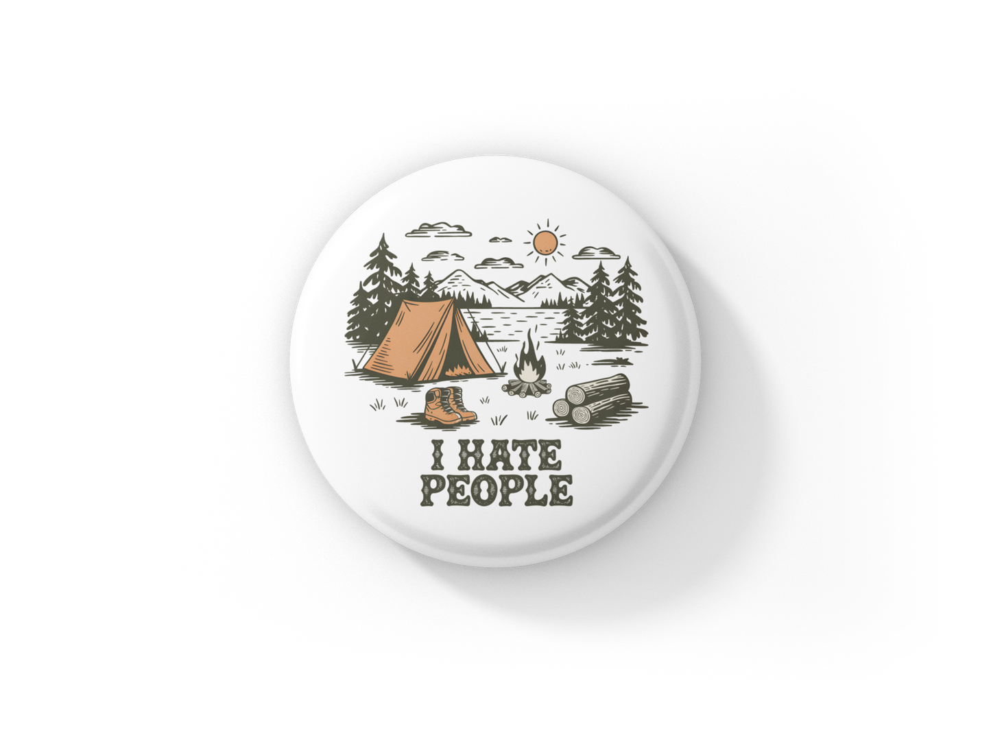 I Hate People Pin Back Button, Magnet