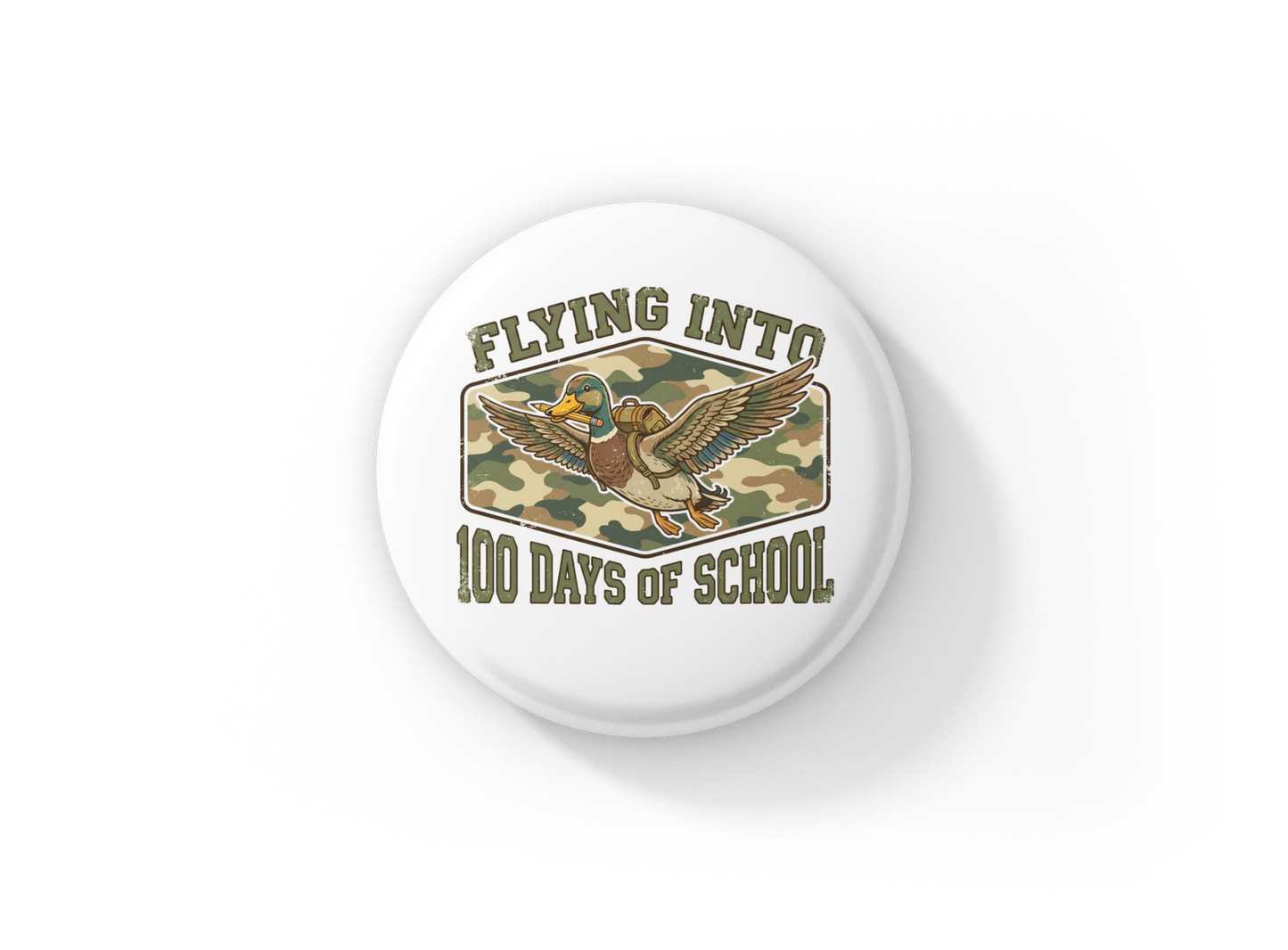Flying Into 100 Days Of School Pin Back Button, Magnet