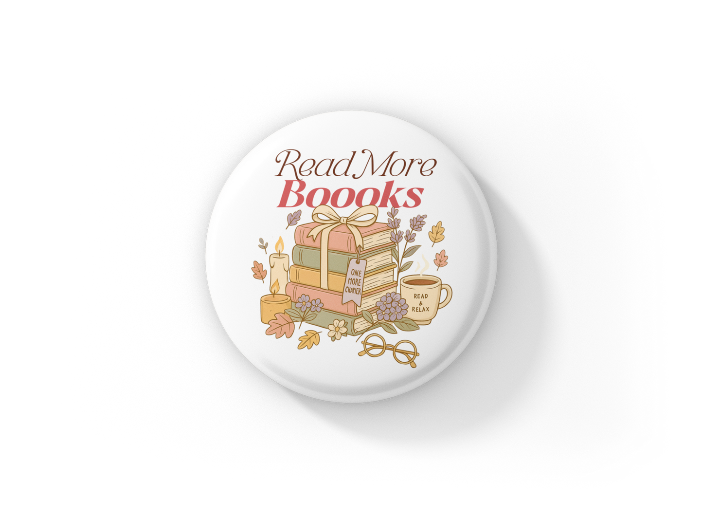Read More Books Pin Back Button, Magnet