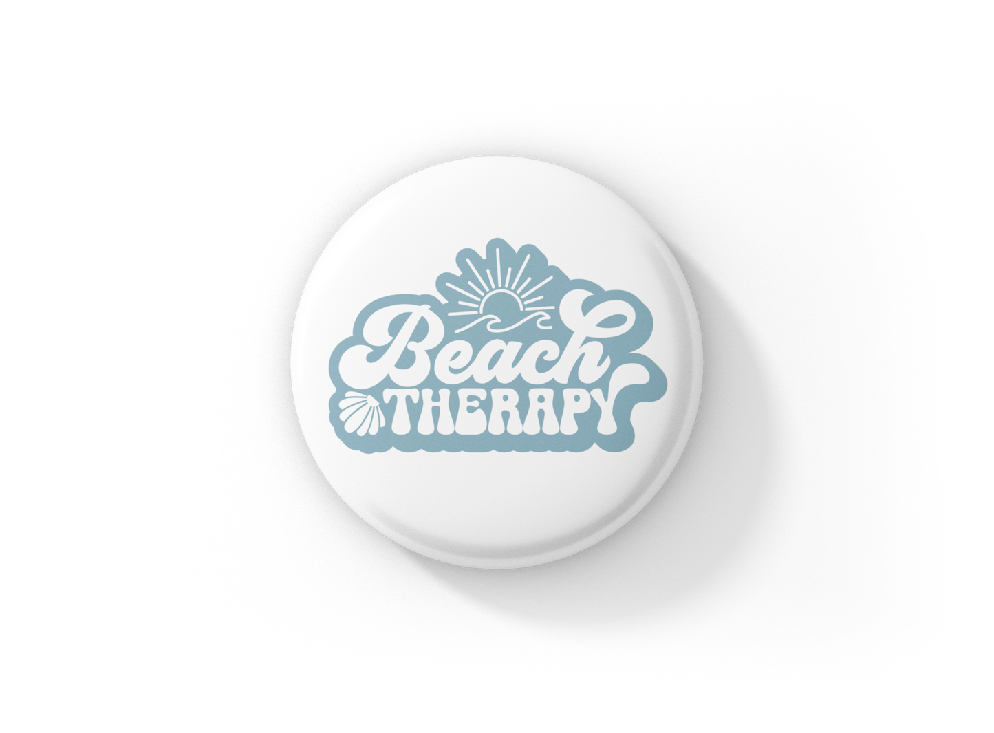 Beach Therapy Pin Back Button, Magnet