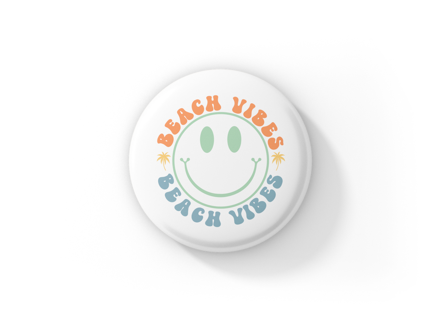 Beach Vibes Pin Back Button, Magnet