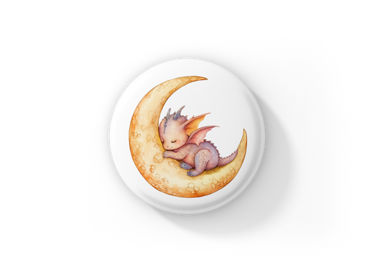 Dragon Pin Back Button, Magnet