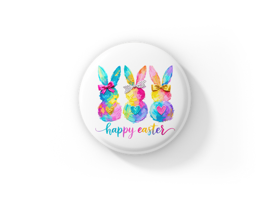 Happy Easter Pin Back Button, Magnet