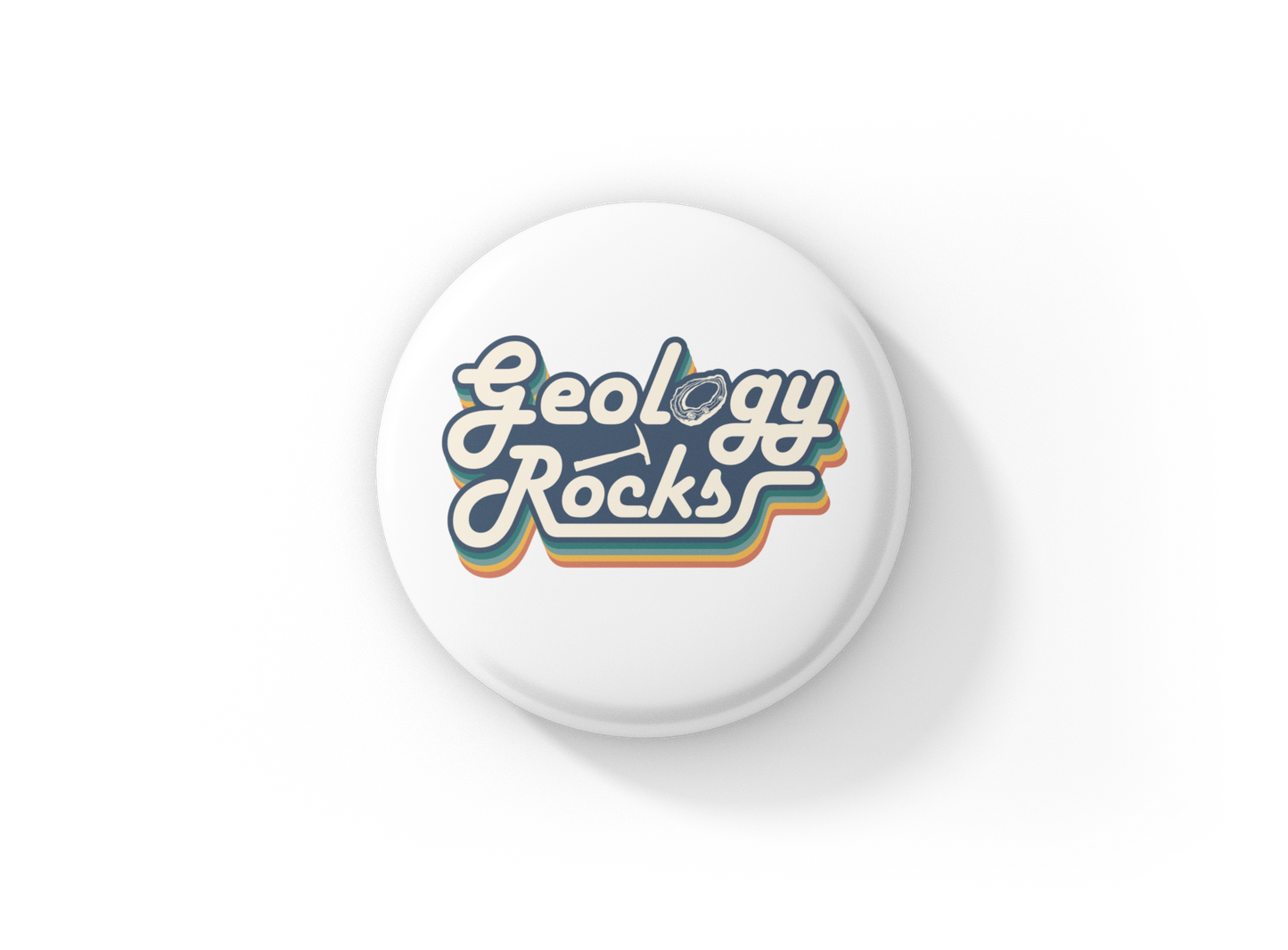 Geology Rocks Pin Back Button, Magnet