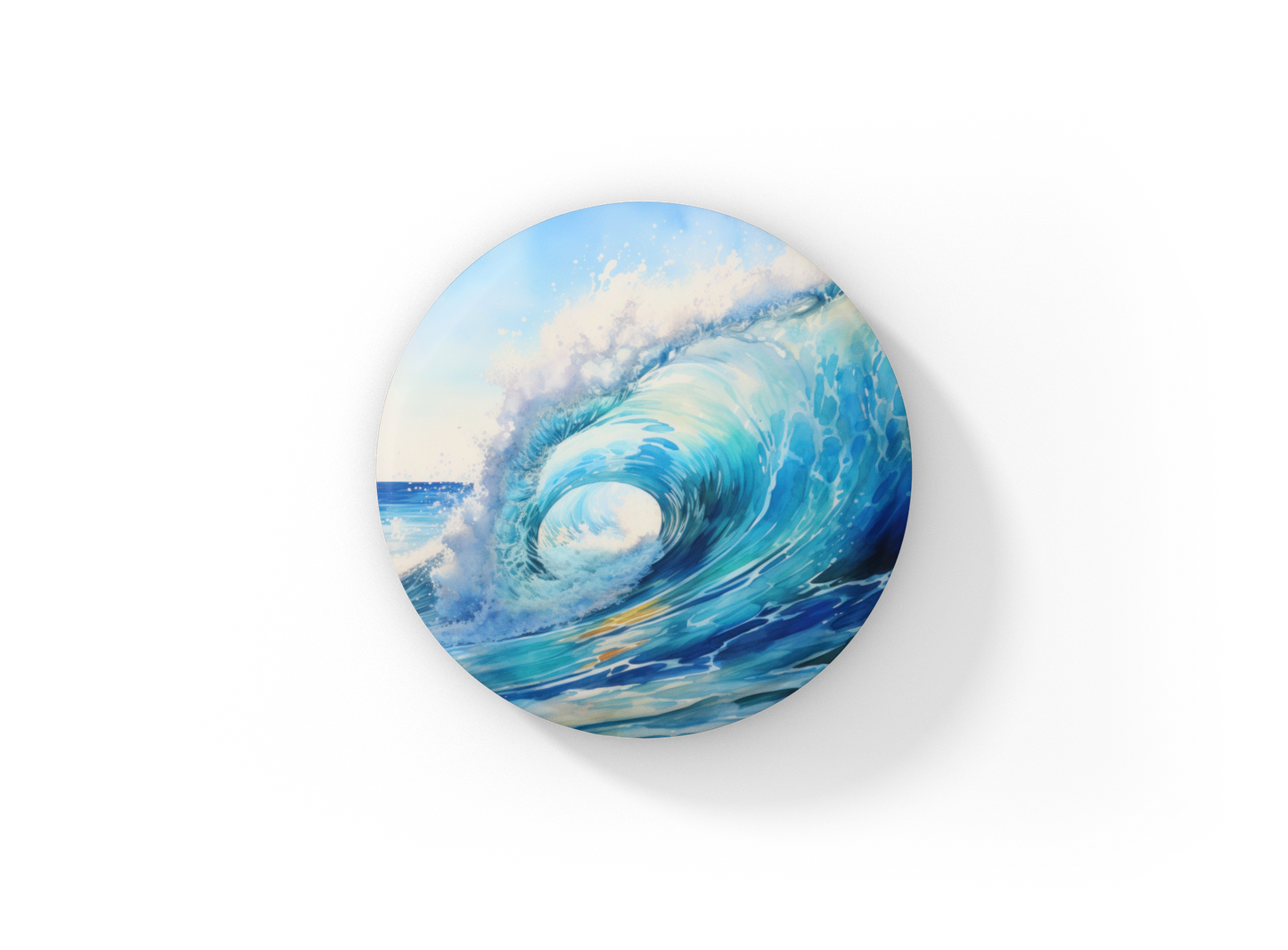 Wave 4 Pin Back Button, Magnet